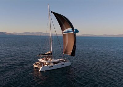 Lagoon 52F parasailor sunset sail – Stay Salty Sailing, private crewed catamaran charter