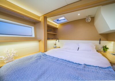 Lagoon 52F guest cabin double bed – Stay Salty Sailing, private crewed catamaran charter
